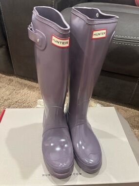 NEW Hunter Thundercloud Tall Gloss Boots Size 7